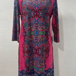 Vibrant Pink Paisley Dress